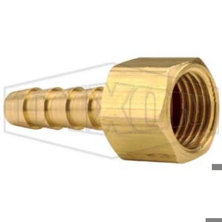 Dixon Gasket Seat Hose Barb, 3/8 x 1/4 in, Female NPSM Swivel x Hose Barb, Brass, Domestic 1260406C